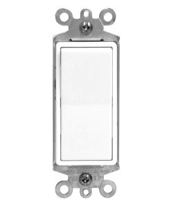 Leviton Decora Rocker Light Switch - White, Model 05601-W