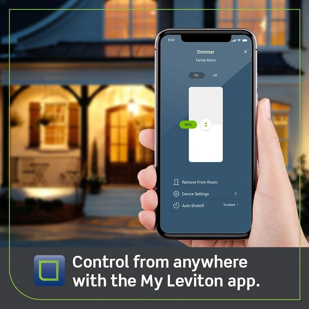 Leviton Decora Smart Wi-Fi (2nd Gen) 600W Dimmer, Model D26HD-1RW Leviton Decora Smart Wi-Fi (2nd Gen) 600W Dimmer, Model D26HD-1RW -Leviton Store