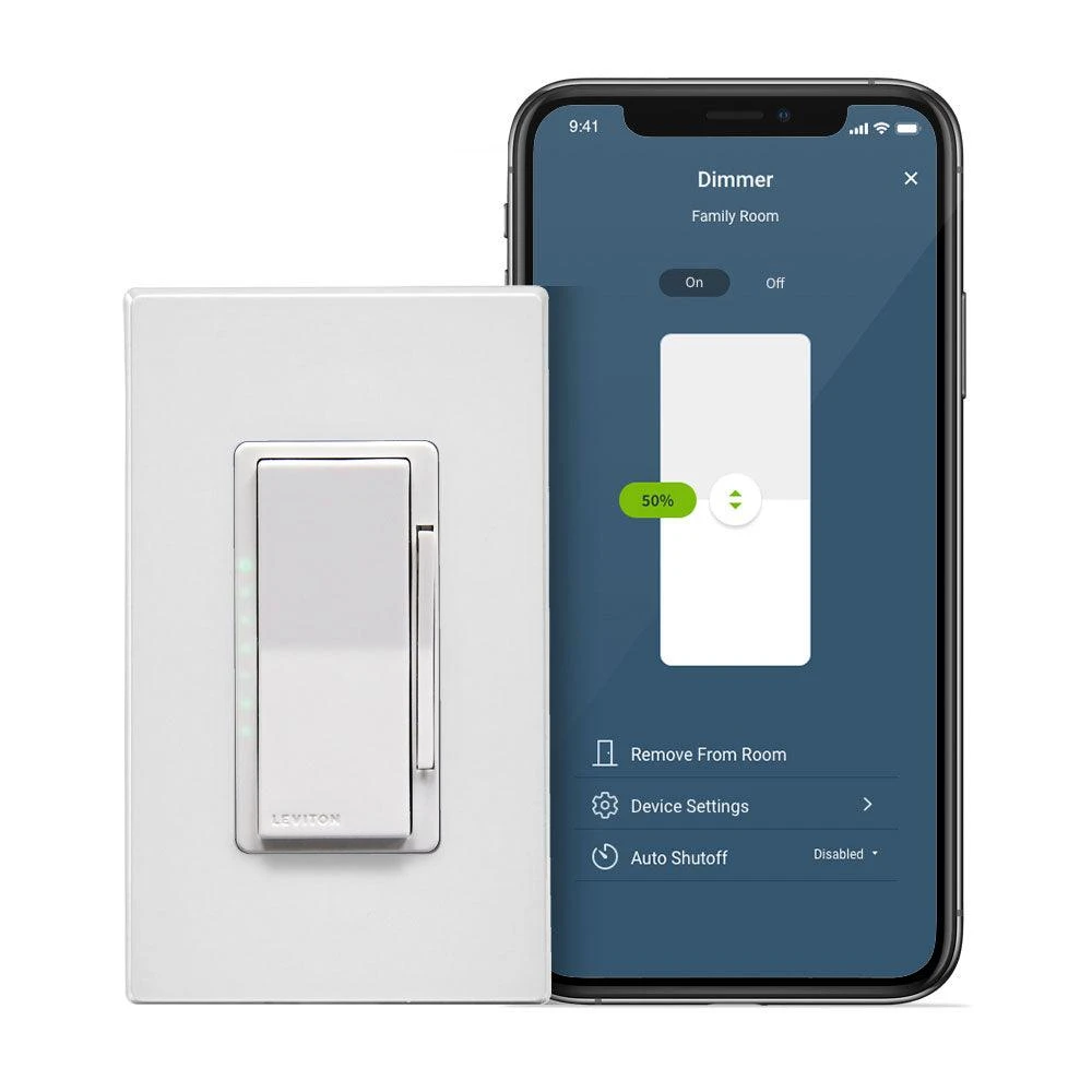 Leviton Decora Smart Wi-Fi (2nd Gen) 600W Dimmer, Model D26HD-1RW Leviton Decora Smart Wi-Fi (2nd Gen) 600W Dimmer, Model D26HD-1RW -Leviton Store 2020phonesanddevicesdim
