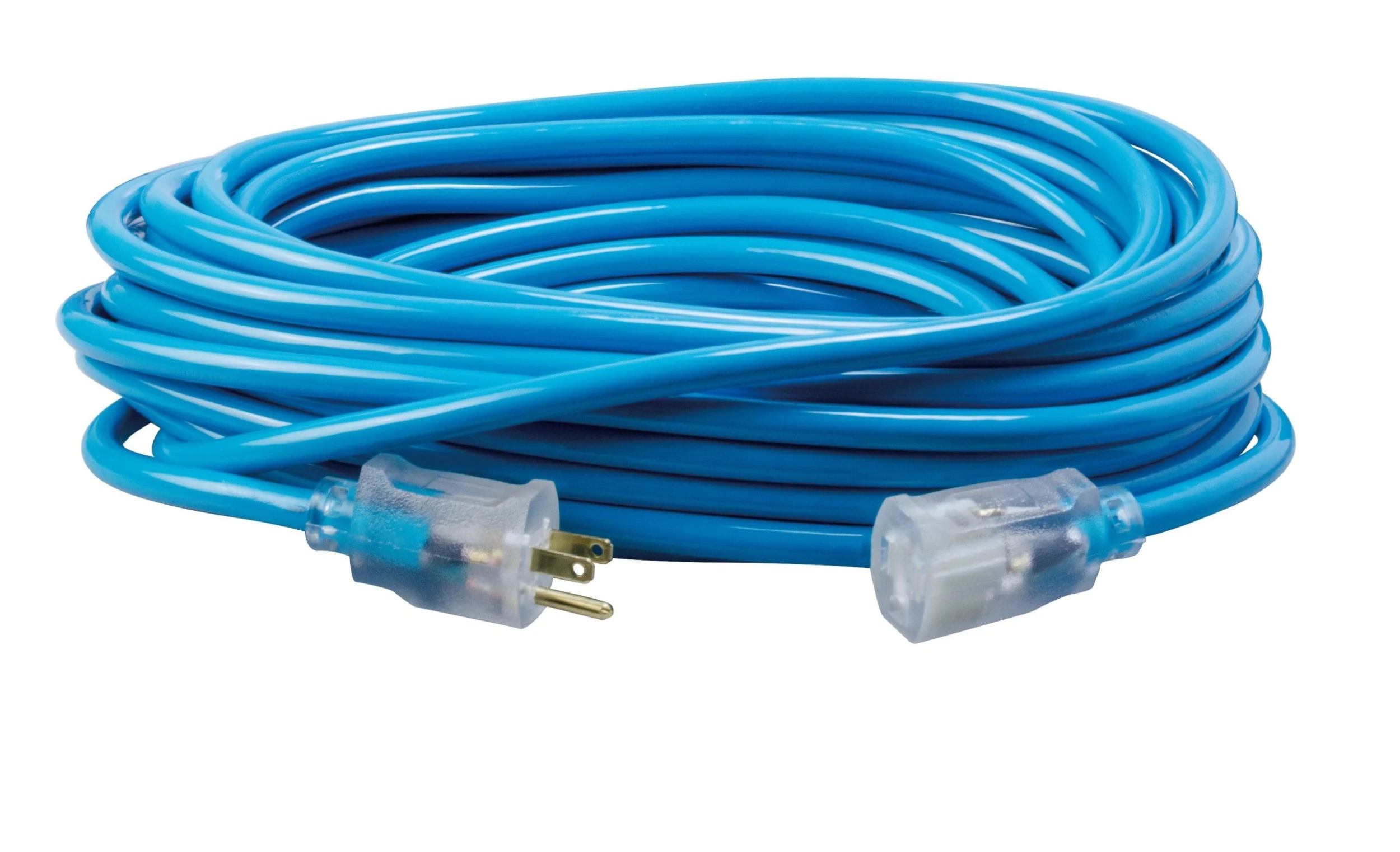 Southwire 50ft, 12/3 SJTW Cool Blue Extension Cord W/Lighted End, Model 2578SW000H