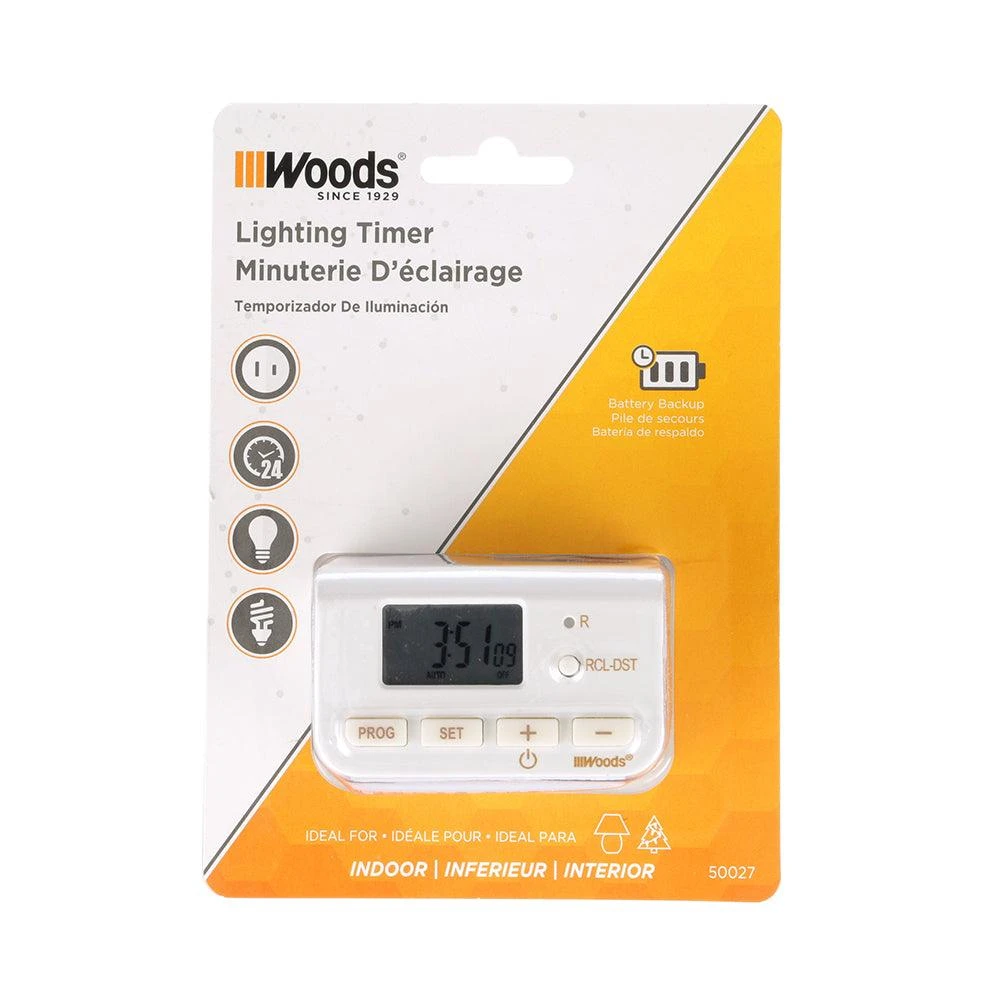 Woods Indoor 24hr Digital Timer, Model 50027WD - Image 4
