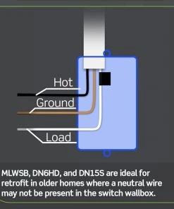 Leviton Decora Smart No-Neutral Wi-Fi Dimmer In White, Model DN6HD-W* -Leviton Store 51gwYL32CgL. AC SL1000