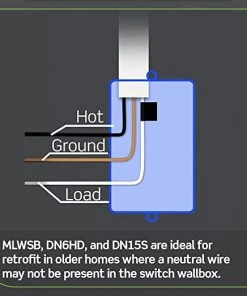 Leviton Decora Smart No-Neutral Wi-Fi Switch In White, Model DN15S-W* 8 Leviton Decora Smart No-Neutral Wi-Fi Switch In White, Model DN15S-W* -Leviton Store 51gwYL32CgL. AC SX522