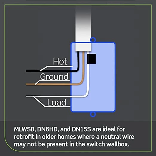 Leviton Decora Smart No-Neutral Wi-Fi Switch in White, Model DN15S-W* Leviton Decora Smart No-Neutral Wi-Fi Switch In White, Model DN15S-W* -Leviton Store 51gwYL32CgL. AC SX522