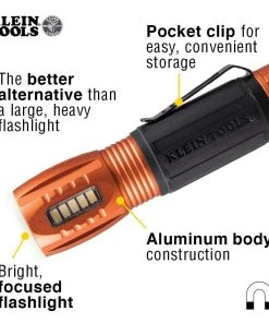 Klein Tools LED Flashlight With Worklight, Model 56028 4 Klein Tools LED Flashlight With Worklight, Model 56028 -Leviton Store 56028 callout2