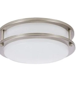LEDVANCE Sylvania 12 Inch LED Round Flush Mount Luminaire 15W, Soft White 3000K, Model LEDFLUSHRND12IN15