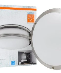LEDVANCE Sylvania 12 Inch LED Round Flush Mount Luminaire 15 W, Bright White 4000K, Model LEDFLUSHRND12I$12