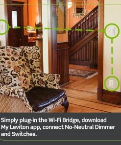 Leviton Decora Smart No-Neutral Wi-Fi Dimmer In White, Model DN6HD-W* -Leviton Store 71ym3Vrm1PL. AC SL1000