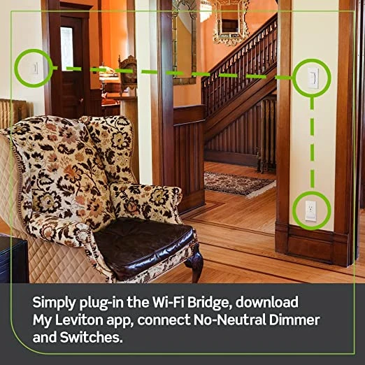 Leviton Decora Smart No-Neutral Wi-Fi Switch in White, Model DN15S-W* Leviton Decora Smart No-Neutral Wi-Fi Switch In White, Model DN15S-W* -Leviton Store 71ym3Vrm1PL. AC SX522