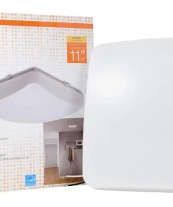 LEDVANCE Sylvania 11 Inch LED Square Flush Mount Luminaire 17.5W, Warm White 2700K, Model LEDFLUSHSQ11DIM27
