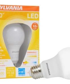 LEDVANCE Sylvania Ultra A19, 9W Warm White 2700K LED Light Bulb, Model 74687 -Leviton Store 74687 bb Beauty Shot 74687