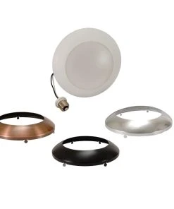 LEDVANCE Sylvania Ultra Light Disk LED Recessed And Surface Mount Downlight Kit 13W, Daylight White 5000K, Model LEDLD1100950FL120
