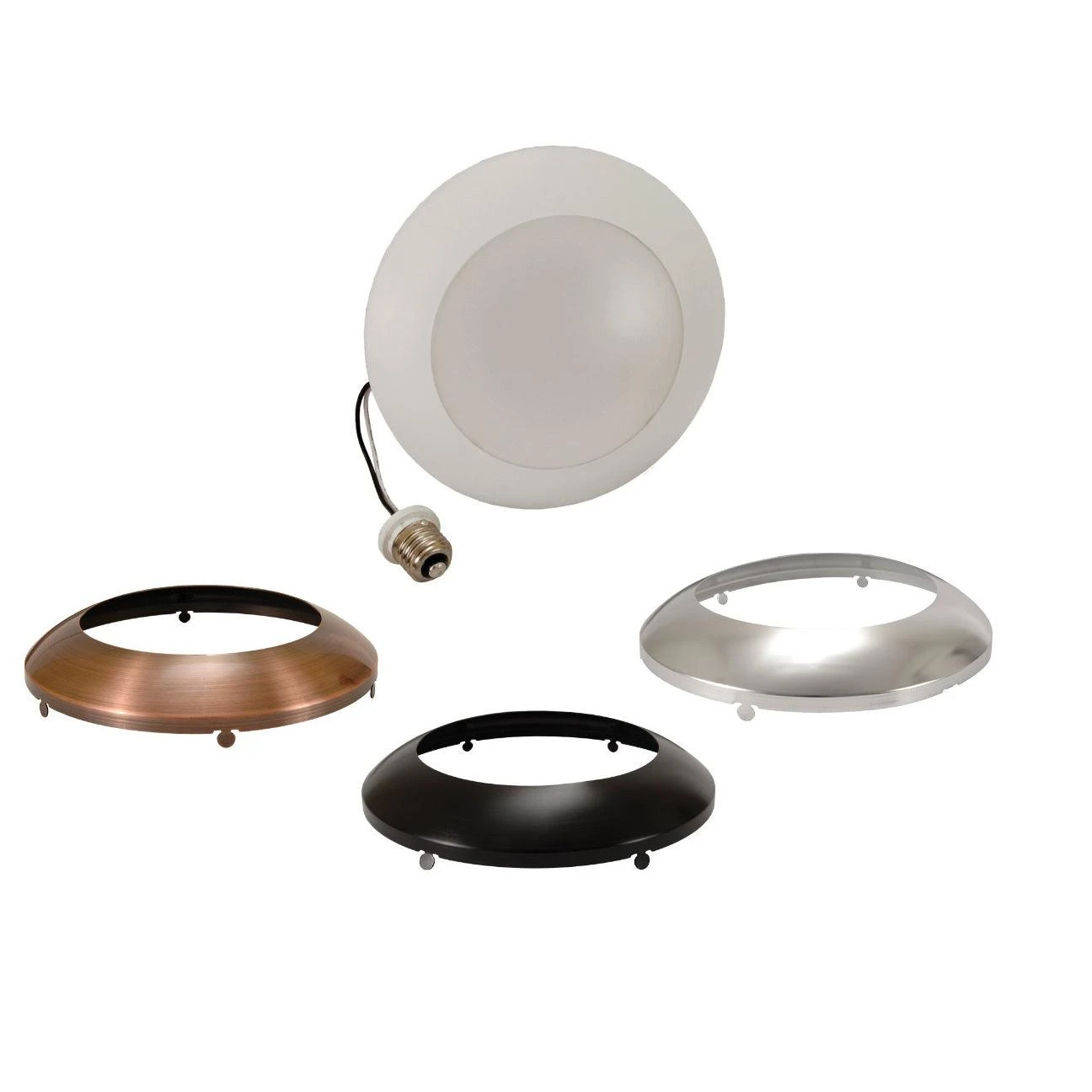 LEDVANCE Sylvania Ultra Light Disk LED Recessed And Surface Mount Downlight Kit 13W, Daylight White 5000K, Model LEDLD1100950FL120