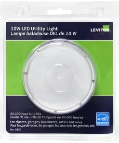 Leviton 10W LED Keyless Ceiling Utility Light - White