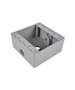 RAB Design Lighting 2 Gang Aluminum Box With 3 X 3/4" Knockouts, Model D5333