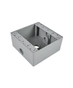 RAB Design Lighting 2 Gang Aluminum Box With 3 X 1/2" Knockouts, Model D5313*