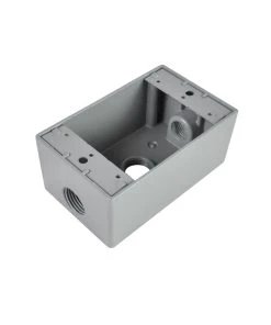 RAB Design Lighting 1 Gang Aluminum Box With 3 X 1/2" Knockouts, Model 095778