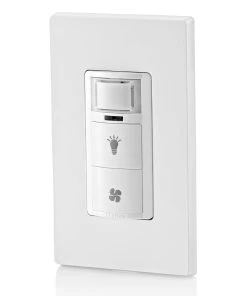 Leviton Decora In-Wall Comination Humidity Sensor And Fan Control With Light Switch, Model DHD05-1LW* -Leviton Store DHD05 W e