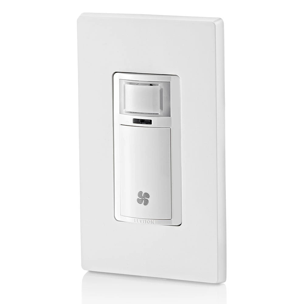 Leviton Decora In-Wall Humidity Sensor And Fan Control Switch, 1/4 HP, White, Model DHS05-1LW - Image 5