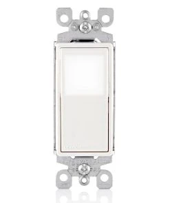 Leviton 15Amp Decora LED Illuminated Rocker Single-Pole Switch, Model L5611-2W