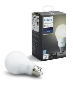 Signify Philips Hue White A19 Single Bulb (2700K), Model 459222