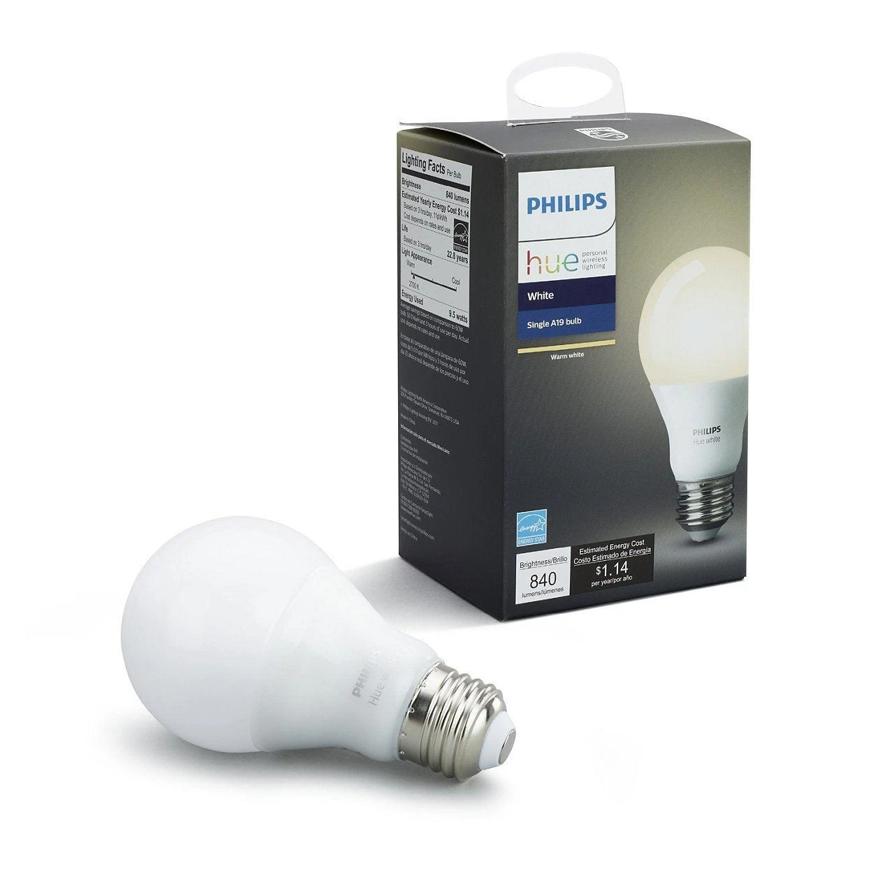 Signify Philips Hue White A19 Single Bulb (2700K), Model 459222 Signify Philips Hue White A19 Single Bulb (2700K), Model 459222 -Leviton Store Philips Hue White A19 Single Bulb 459222