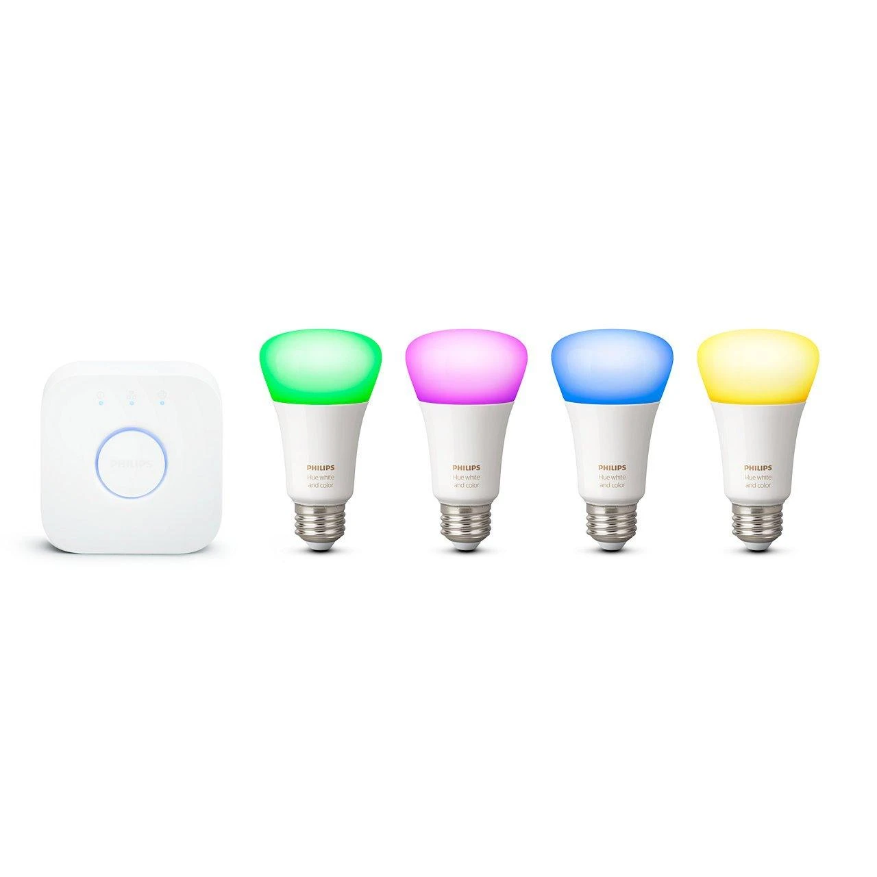 Signify Philips Hue White & Colour Ambiance A19 Starter Kit (Pack of 4), Model 471978 Signify Philips Hue White & Colour Ambiance A19 Starter Kit (Pack Of 4), Model 471978 -Leviton Store Philips Hue White Color Ambiance A19 Starter Kit 4 Pack 471978