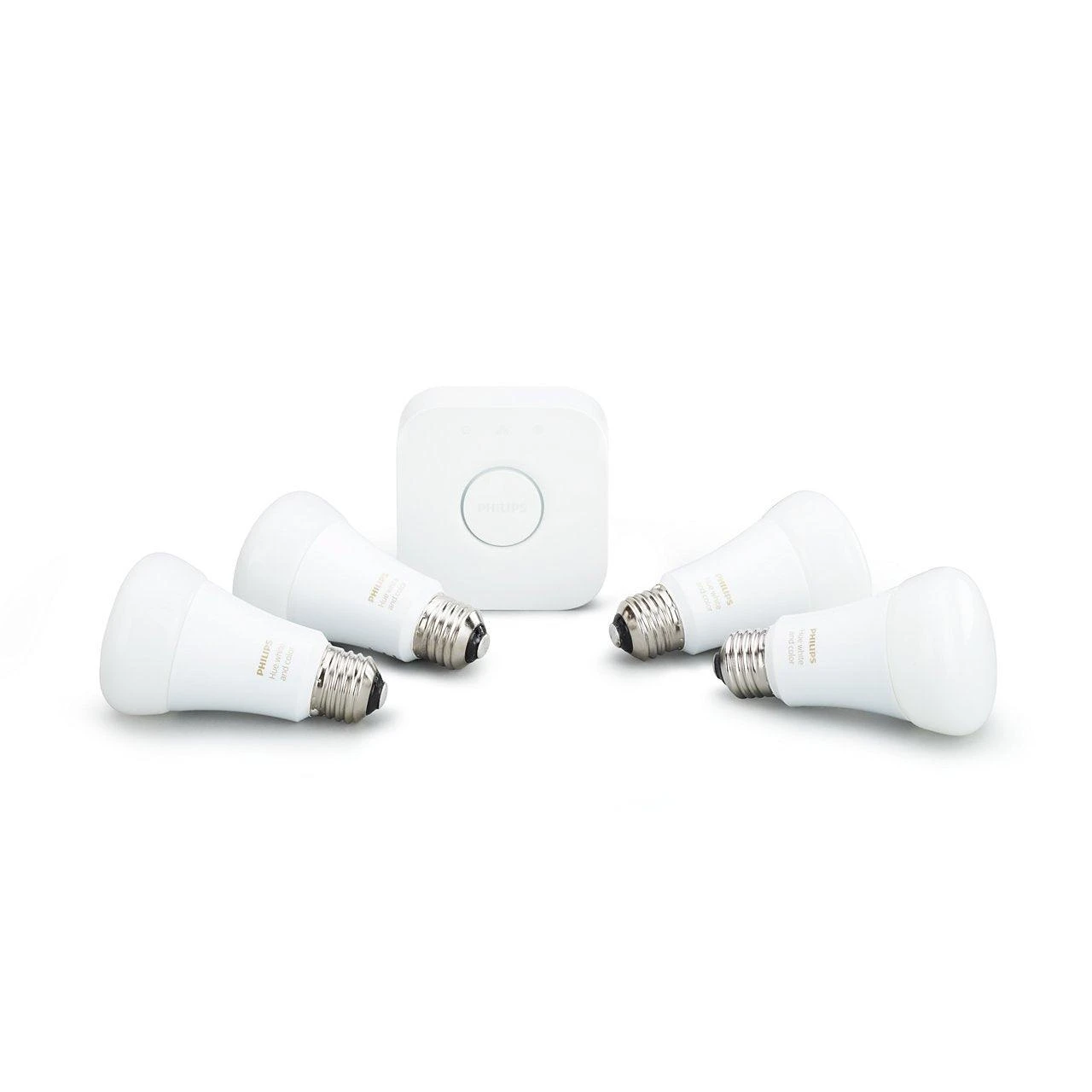 Signify Philips Hue White & Colour Ambiance A19 Starter Kit (Pack of 4), Model 471978 Signify Philips Hue White & Colour Ambiance A19 Starter Kit (Pack Of 4), Model 471978 -Leviton Store Philips Hue White Color Ambiance A19 Starter Kit 4 Pack SIG471978