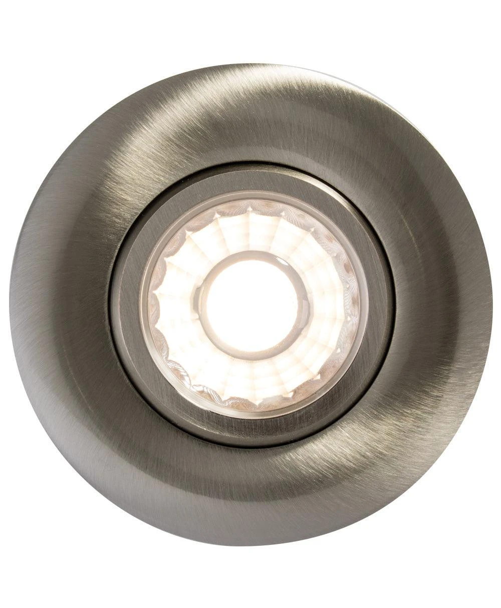 Liteline 3" Luna Brushed Nickel Gimbal Recessed Fixture, Soft White (3000k), Model RA3-7G-30K-90BN - Image 2