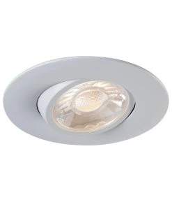 Liteline 3" Luna White Gimbal Recessed Fixture, Soft White (3000k), Model RA3-7G-30K-90WH