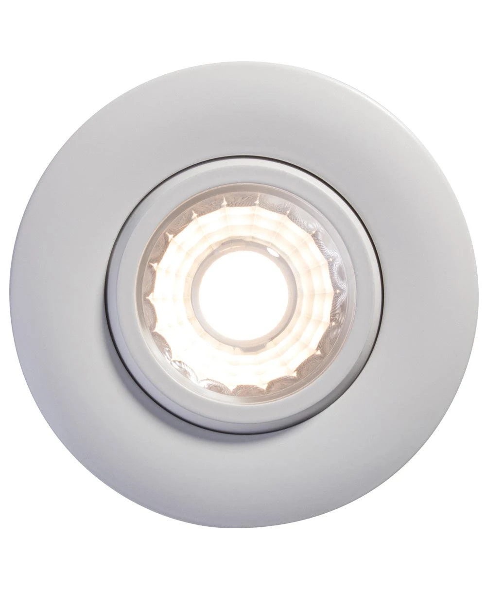 Liteline 3" Luna White Gimbal Recessed Fixture, Soft White (3000k), Model RA3-7G-30K-90WH - Image 2