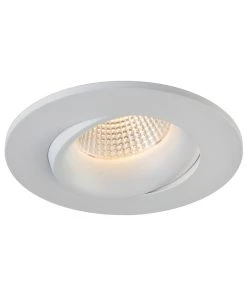 Liteline 3.5" Luna LED White Round Gimbal Recessed Fixture, Model RA35-12G-90WH