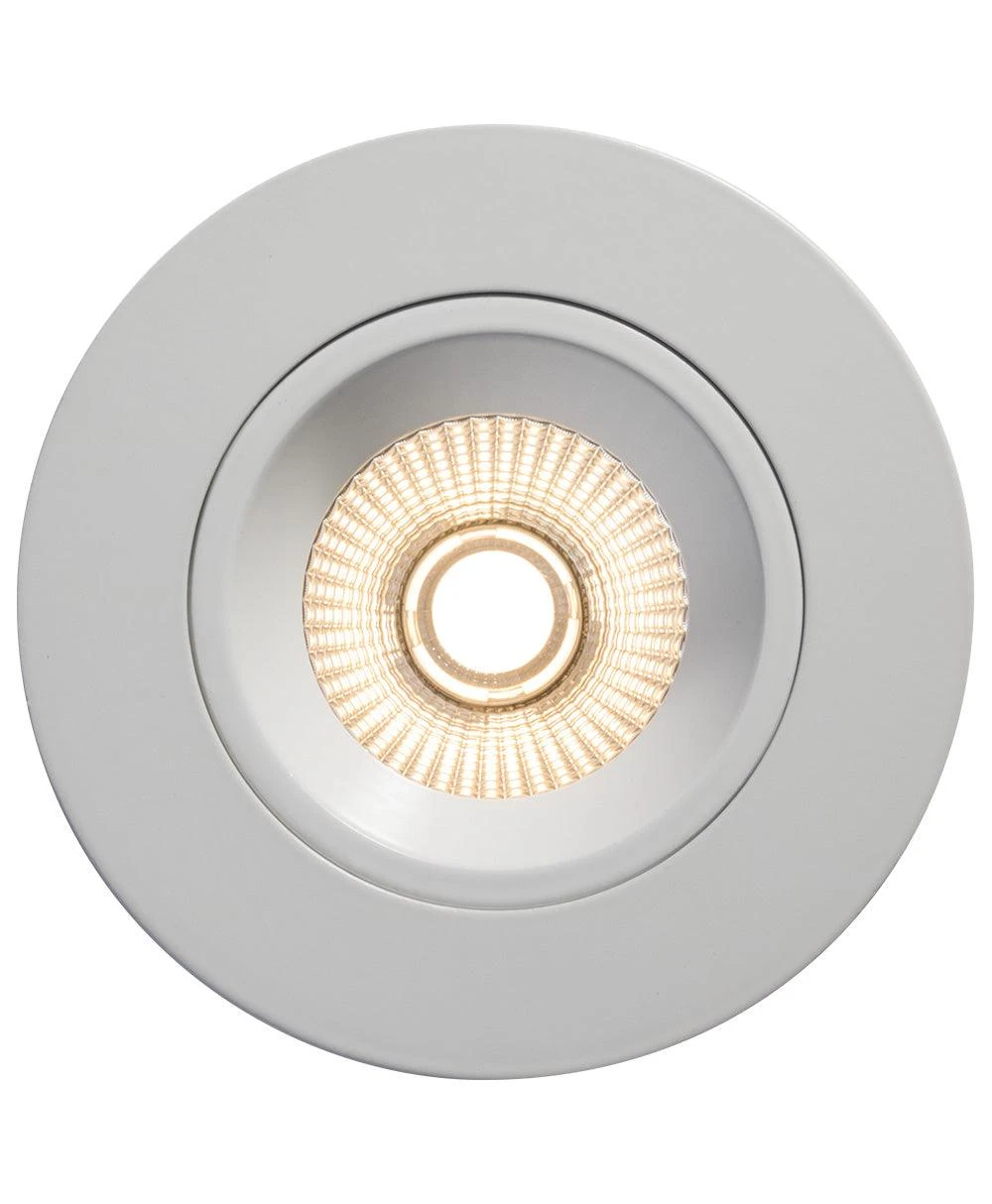 Liteline 3.5" Luna LED White Round Regressed Gimbal Recessed Fixture, Dim to Warm, Model RA35-12RG-DTW90WH* Liteline 3.5" Luna LED White Round Regressed Gimbal Recessed Fixture, Dim To Warm, Model RA35-12RG-DTW90WH* -Leviton Store RA35 12RG WH top