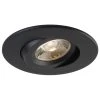 Liteline 4" Luna LED Black Round Gimbal Recessed Fixture, Model RA4-12G-90BK