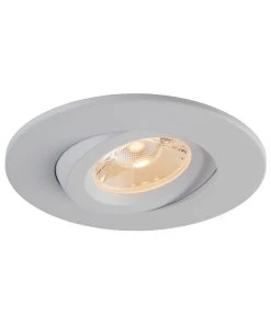 Liteline 4" Luna LED White Round Gimbal Recessed Fixture, Model RA4-12G-90WH