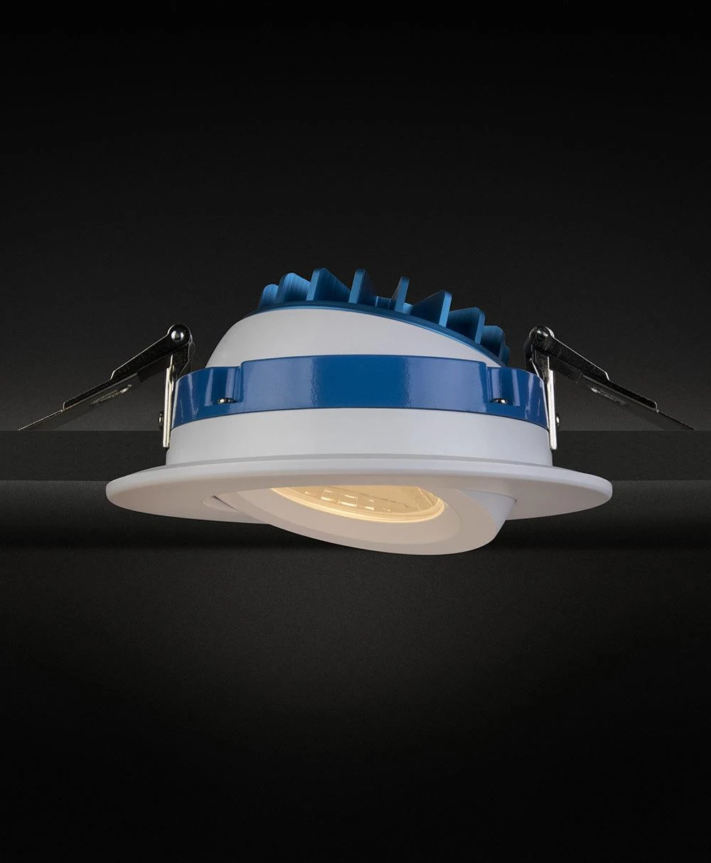 Liteline 4" Luna White Gimbal Recessed Fixture, Soft White (3000k), Model RA4-12G-30K-90WH - Image 3