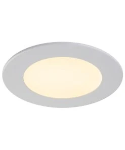 Liteline 4" White Round LED Slim Profile Recessed Downlight, Cool White (4000K), Model SLM4-40-WH