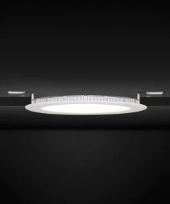 Liteline 4" White Round LED Slim Profile Recessed Downlight, Soft White (3000k), Model SLM4-30-WH 5 Liteline 4" White Round LED Slim Profile Recessed Downlight, Soft White (3000k), Model SLM4-30-WH -Leviton Store SLM4 side abf1661a 7322 4f74 848f 70ad3d005f76