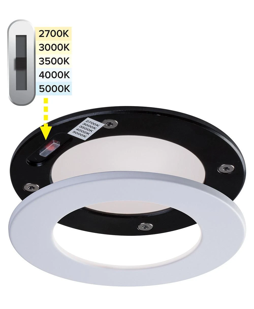 Liteline 4" SlimLED Plus, Adjustable Color Temperature, White And Black Trim, Model SLM4-12W-CCT-WHBK - Image 3