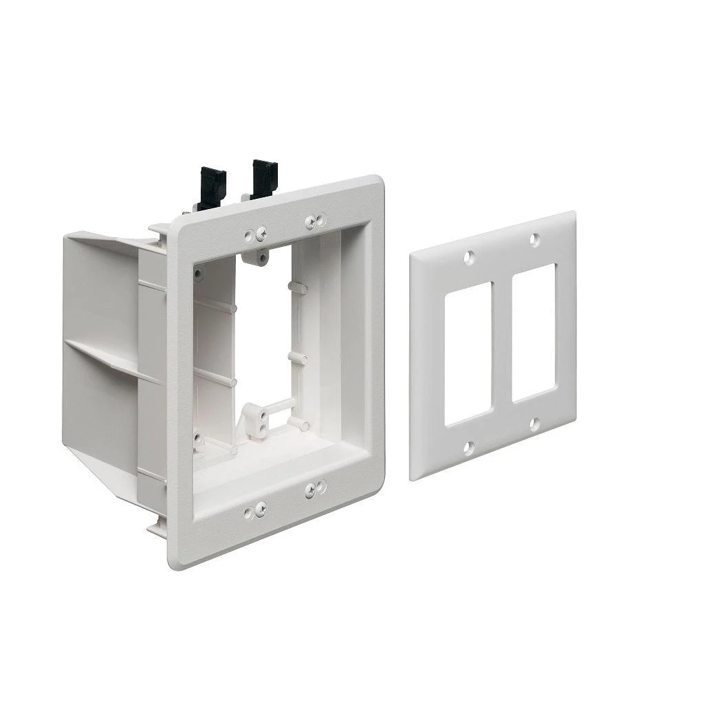 Arlington Two-Gang Recessed TV Box For Power And Low Voltage, Model TVBU505GC