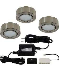 Liteline LED 3-Puck Matte Nickel Light Kit, Model UCP-LED3-MN