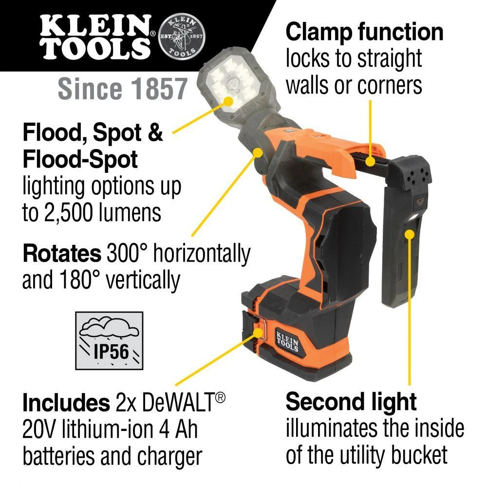 Klein Tools Cordless Utility Bucket LED Light Kit, Model BAT20UBL1* - Image 2