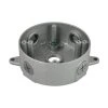 RAB Design Lighting 4" Sandblasted Aluminum Box & Cover With 5 X 3/4" Threaded Knockouts, Model 095772