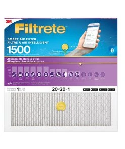 3M Canada 3M Filtrete Smart Allergen, Bacteria & Virus Filter, Model MPR 1500, 20x20x1 In