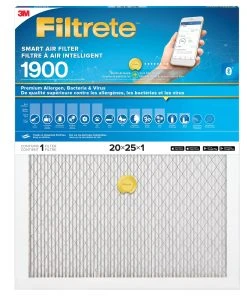 3M Canada 3M Filtrete Smart Premium Allergen, Bacteria & Virus Filter, Model MPR 1900, 20x25x1 In