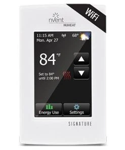 NVent Nuheat Signature - WiFi Touchscreen & Programmable Floor Heating Thermostat (dual Voltage) - AC0055