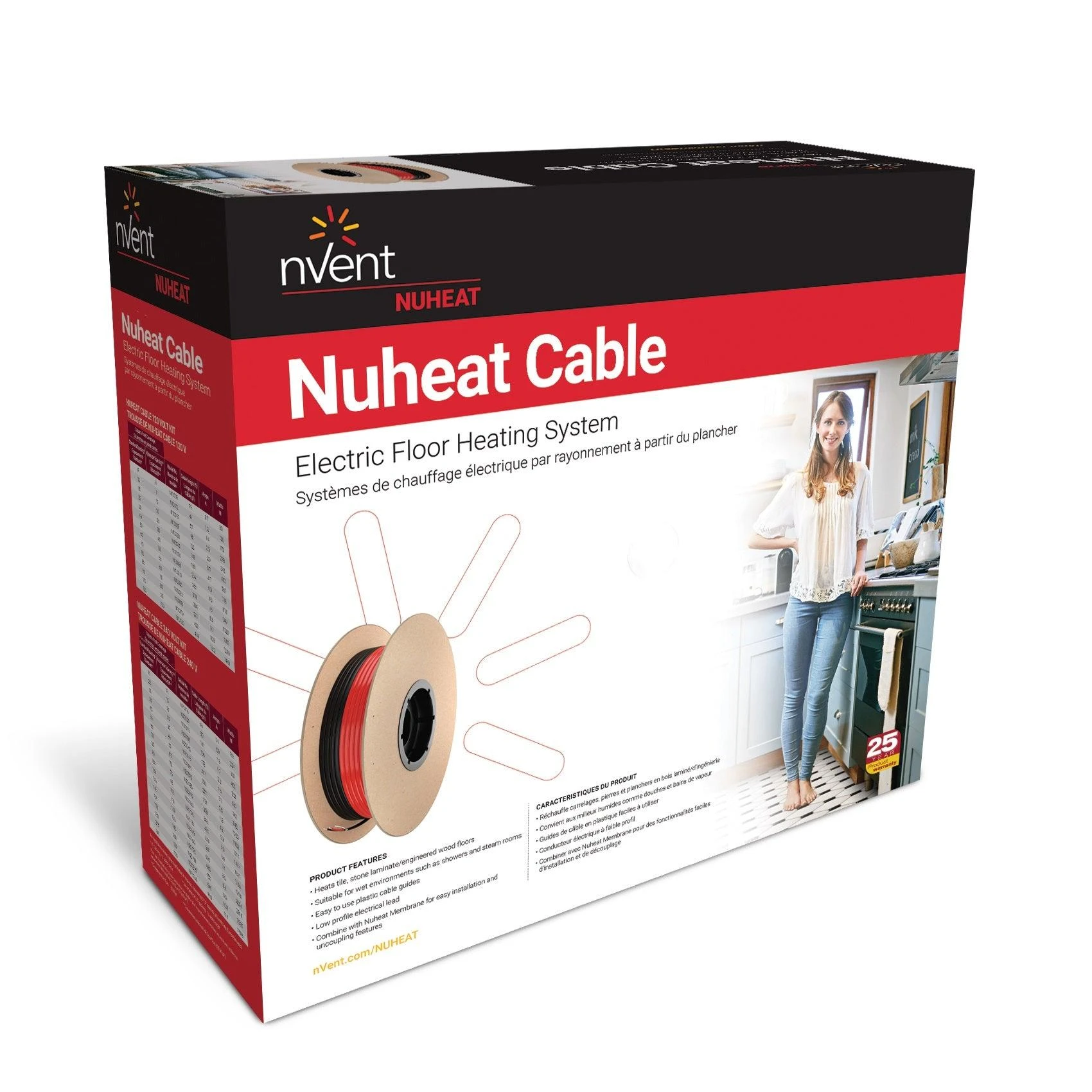 nVent Nuheat Cable Kits, 240V, 170 sq. ft. coverage, Model N2C170 NVent Nuheat Cable Kits, 240V, 170 Sq. Ft. Coverage, Model N2C170 -Leviton Store nvent cablebox 69f82f0c ca60 4b12 84fb 5fe18ff342eb